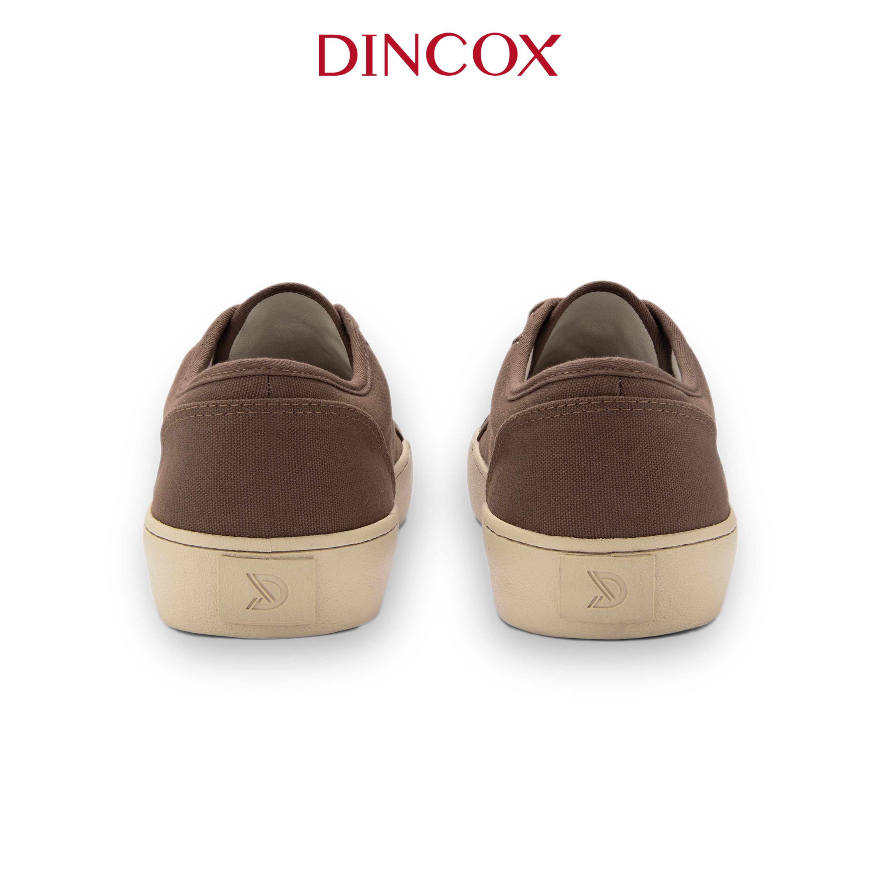 Giày Sneaker Vải Canvas Nam Nữ E18 Chocolate Dincox