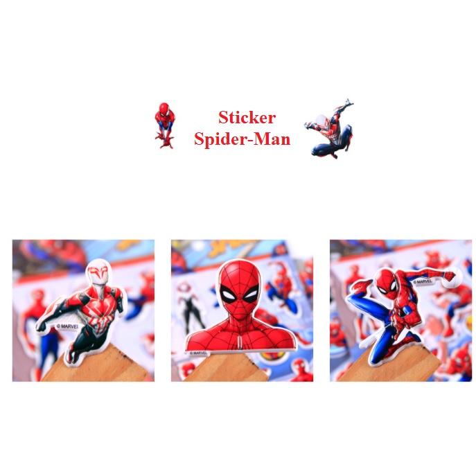 Sticker 3D Siêu nhân Người Nhện Hình dán nổi Spider Man cho bé