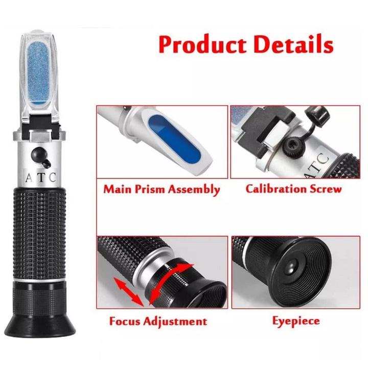 Khúc xạ kế đo đường hiệu quả nhanh chóng Brix % SG Wort 1.000 to 1.130