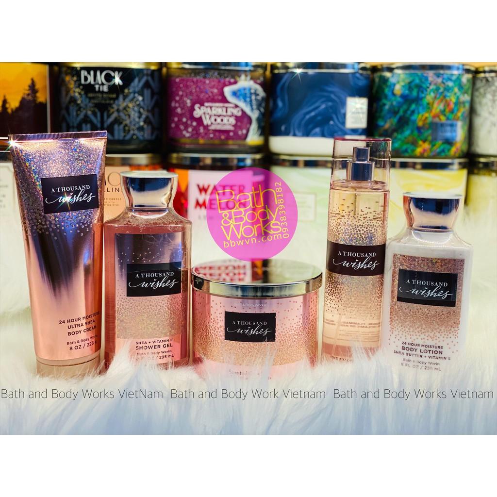 Nến thơm Bath and Body Works A Thousand Wishes 3 bấc