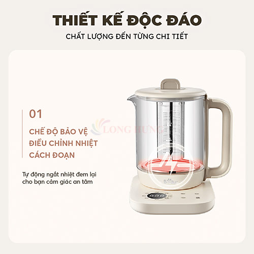 Bình pha trà giữ nhiệt Bear SB-PT15K - Hàng chính hãng