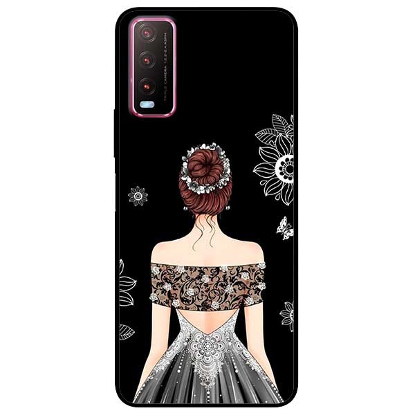 Ốp lưng dành cho Vivo Y20 - Y20s - Y12s mẫu Cô Gái Váy Xám