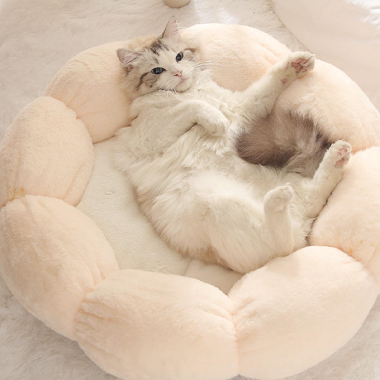 Cat Bed Basket Dog Soft Pets Supplies Light Pink S