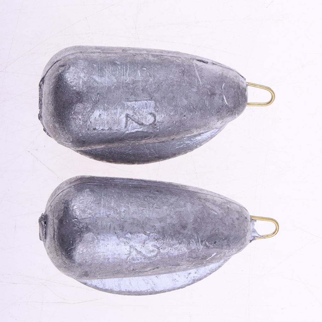 Pack of 5 Fishing Lead Weights Sinkers with Hook Carp Fishing Tackle