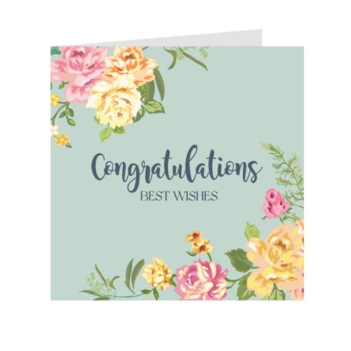 Thiệp chúc mừng, Congratulations card - Thiệp Grey 9x9cm - 09CG10