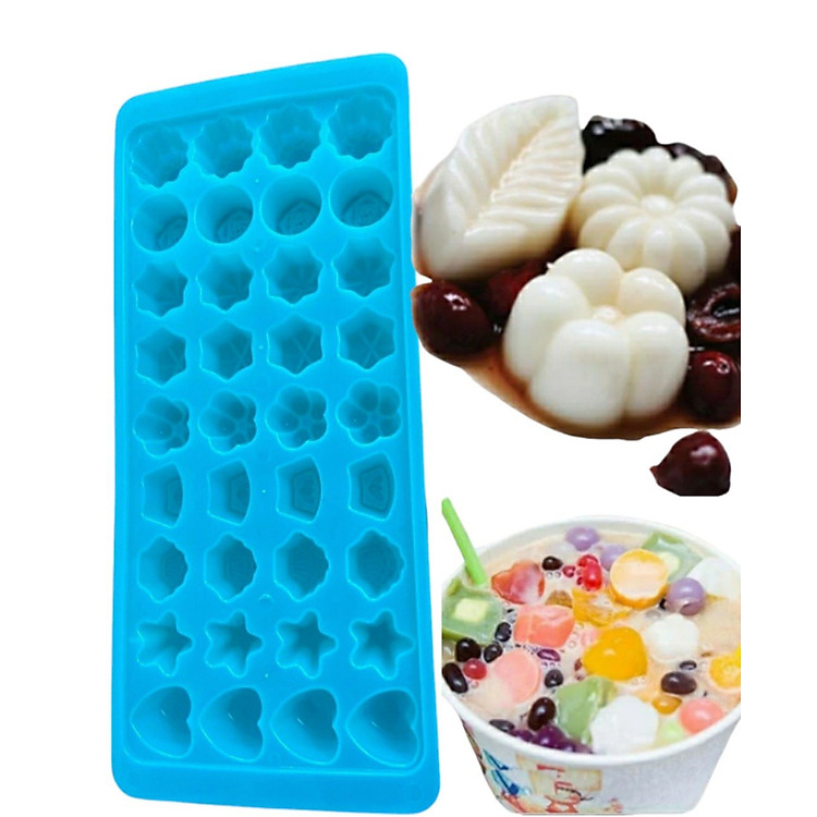 Khay Làm Đá Nhựa Dùng Làm Khuôn Thạch Rau Câu Socola Đá Kẹo Dẻo Nhiều Hình Giao Màu Ngẫu Nhiên