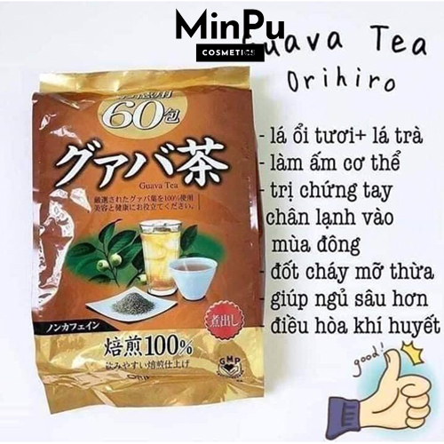 Trà lá ổi Orihiro hỗ trợ điều chỉnh cân nặng, đốt mỡ - Guava Tea Orihiro 60 gói/ bịch