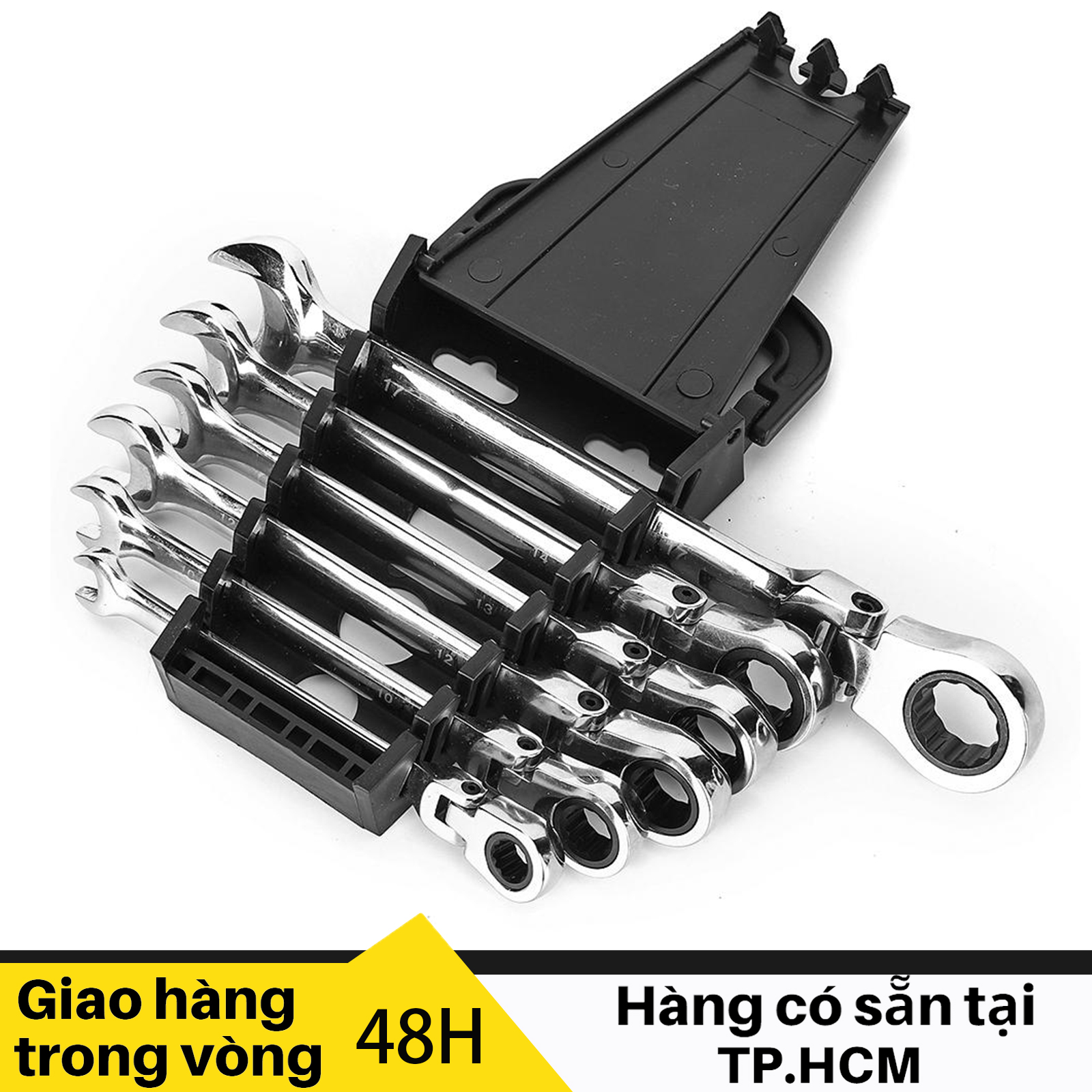 【Đảm Bảo Chất Lượng】 6Cái Cờ Lê Cố Định, Bộ Dụng Cụ Cầm Tay 8-19Mm