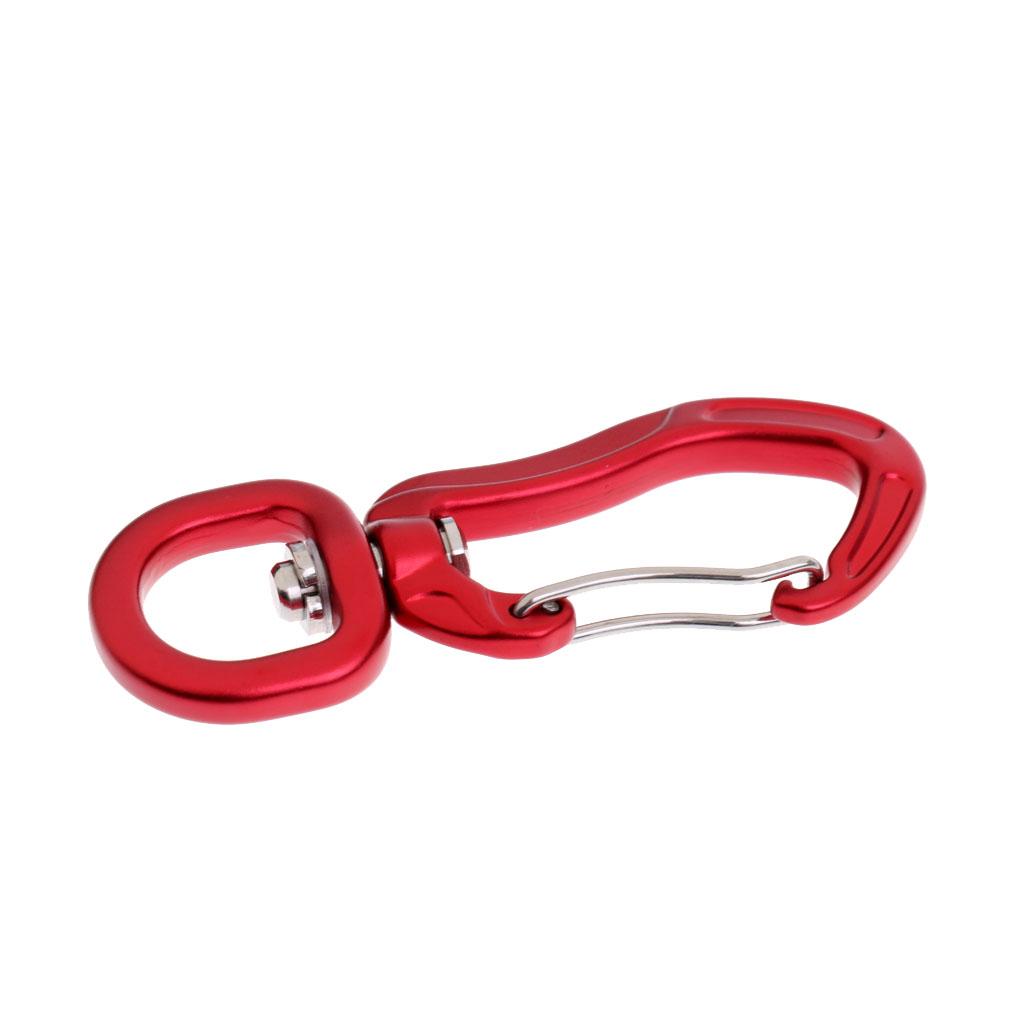 400KG Multi-purpose Aluminum Swivel Eye Spring Snap Hook Quick Hook Carabiner Red