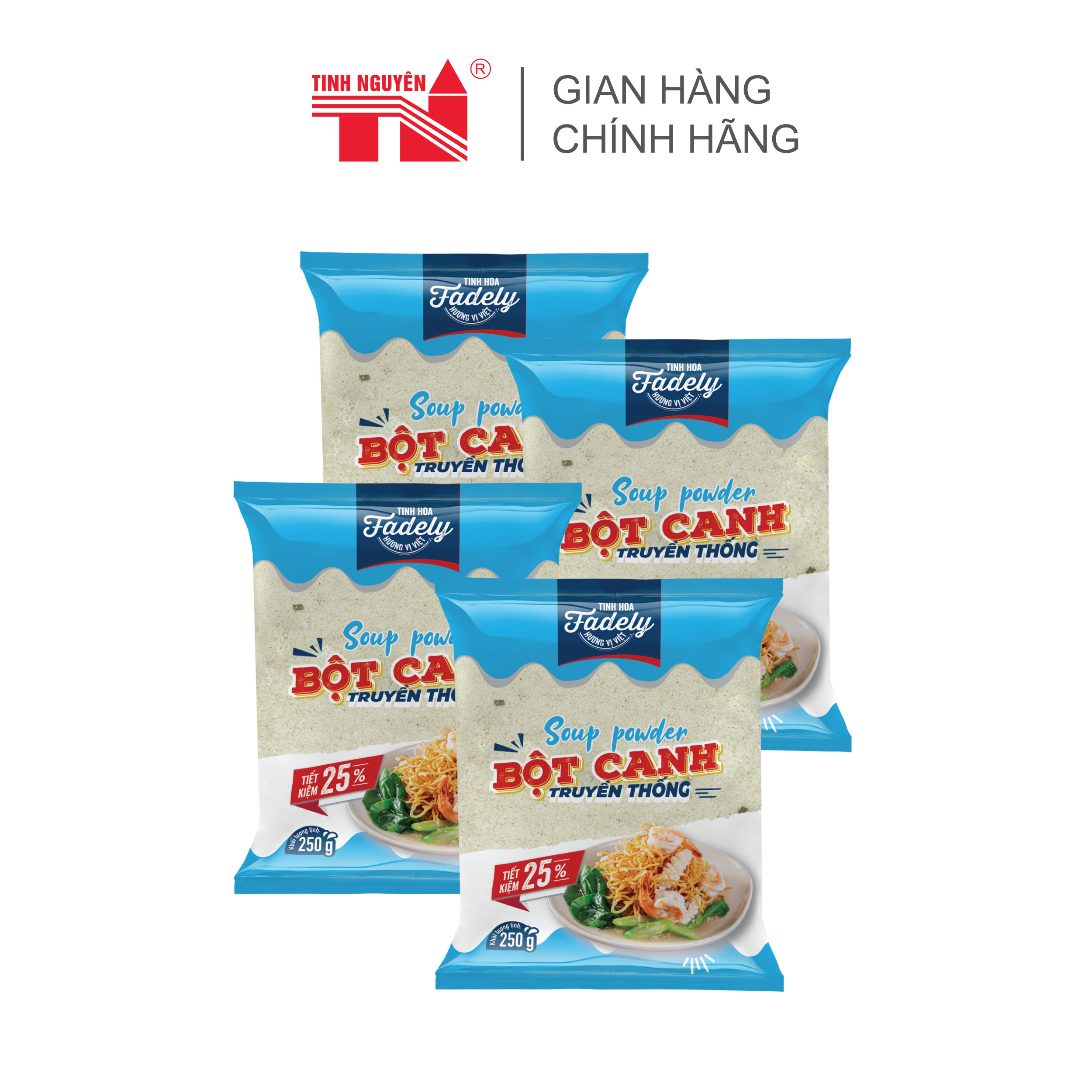 Combo 4 gói Bột Canh Fadely (250g/gói)