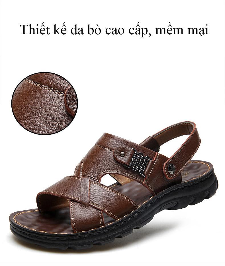 Giày sandal nam /dép quai hậu nam công sở da thật mã 692.LK