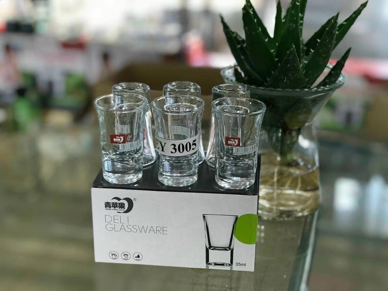 Bộ 6 ly thủy tinh đế dày cao cấp