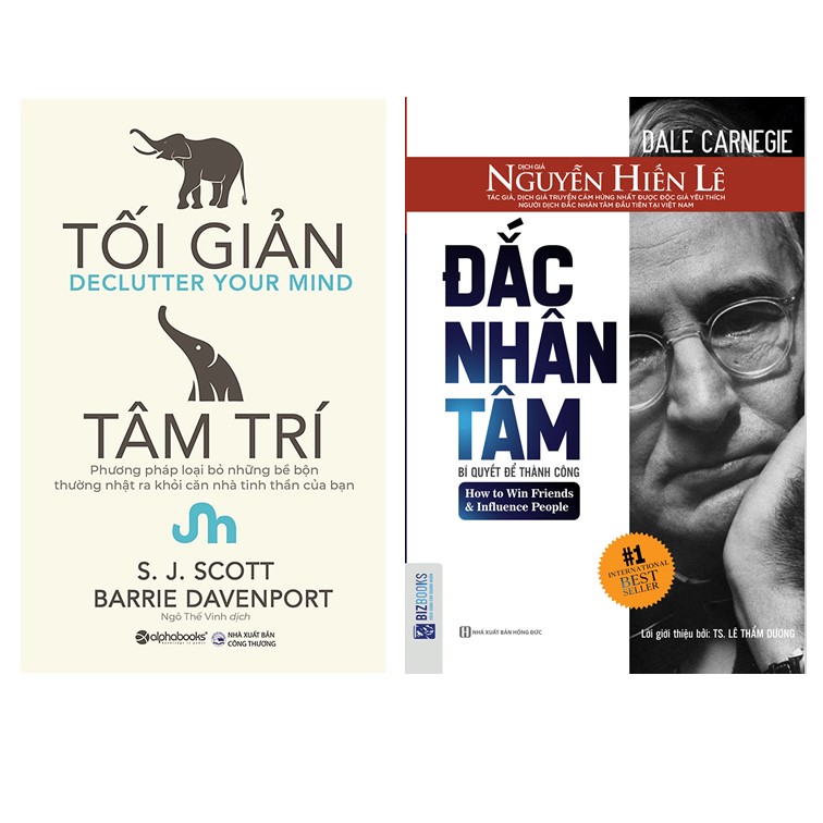 Combo Sách Tư Duy - Kỹ Năng Sống :  Tối Giản Tâm Trí + Đắc Nhân Tâm - Bản Dịch Gốc Từ Nguyễn Hiến Lê