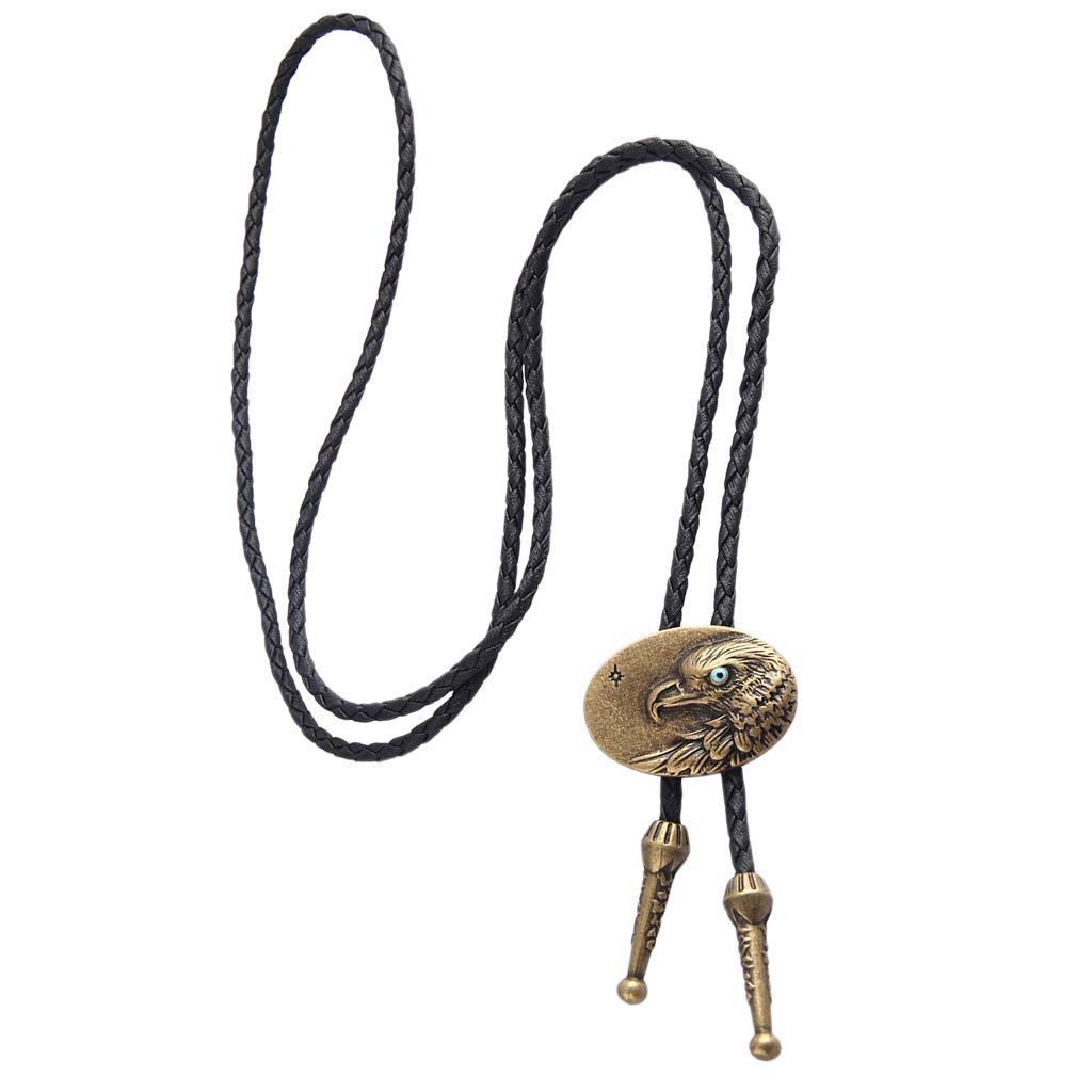 Vintage Style Eagle Pendant Western Cowboy Bolo Tie  Necklace