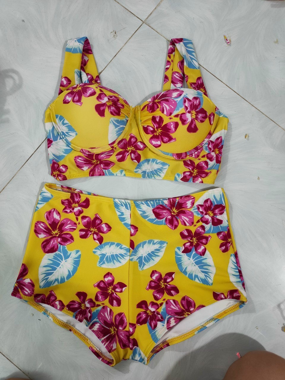 Đồ Bơi Đồ Tắm Biển Bikini 2 Mảnh Quần Cạp Cao