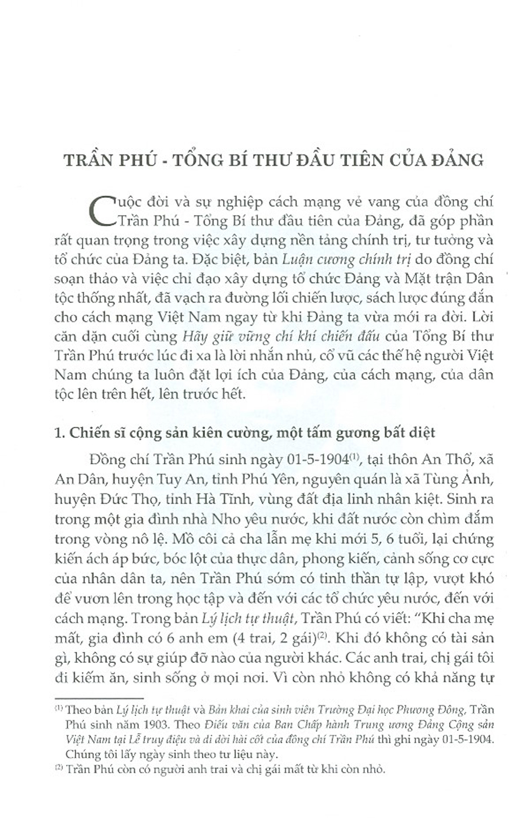 Các Tổng Bí Thư Thế Hệ Tiền Bối Của Đảng Ta (1930-1990)