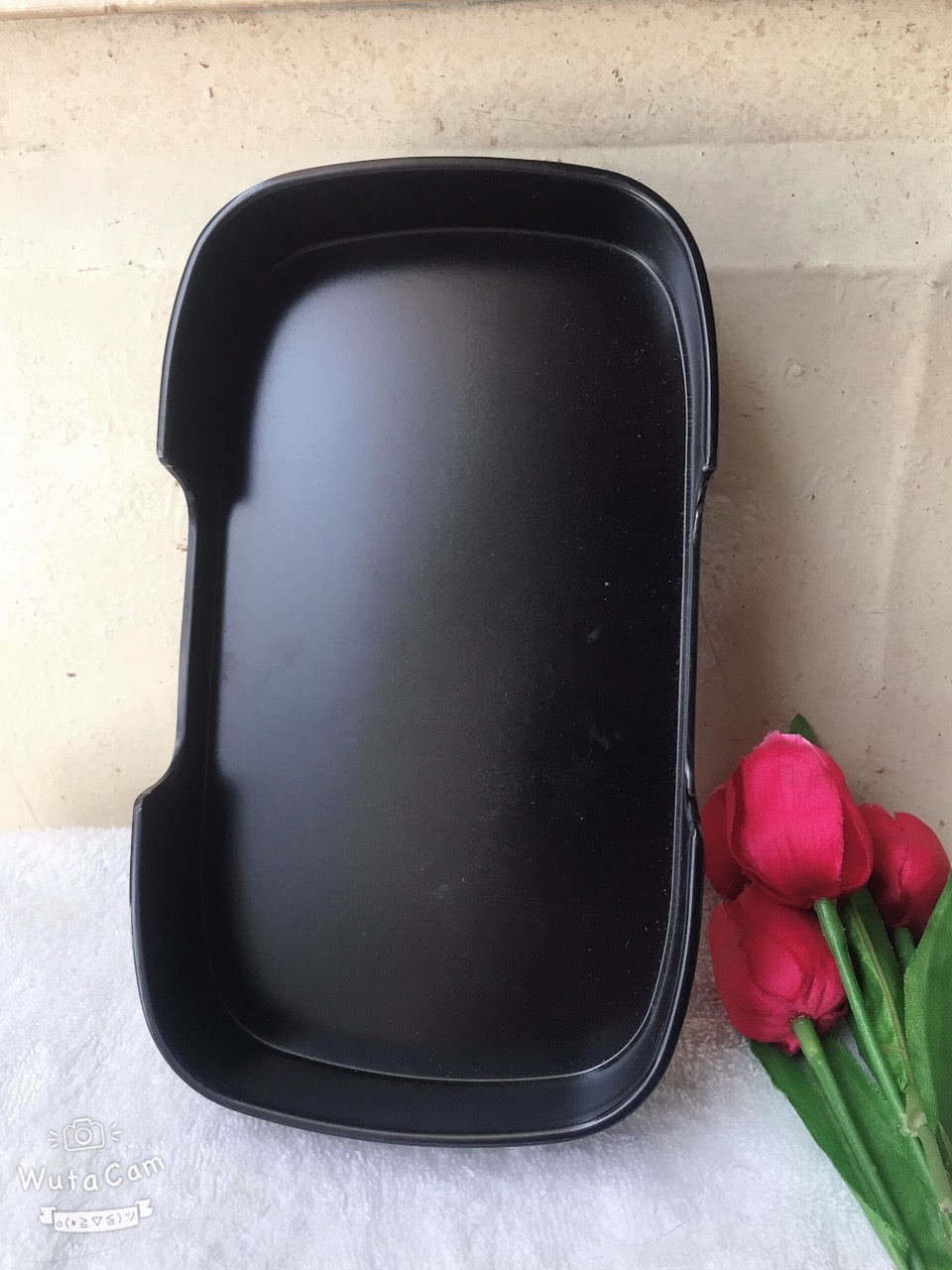 Khay đựng sushi,đồ ăn lẩu, nướng BBQ chữ nhật nhựa Melamine màu đen Size 24x 14x 3cm