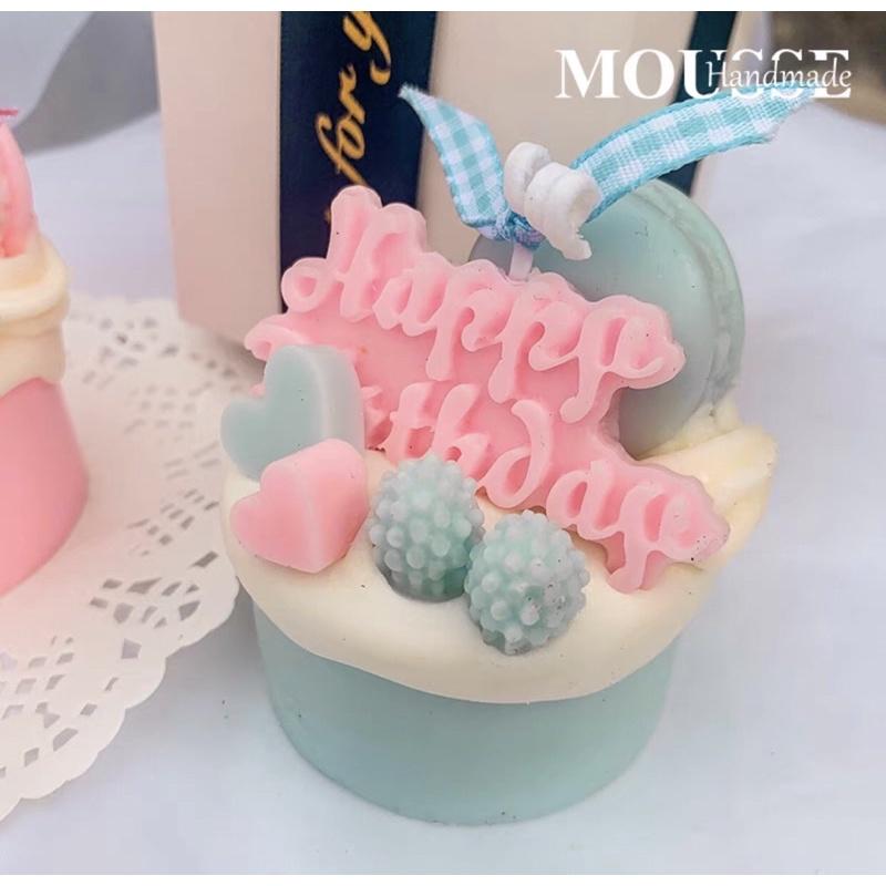 Nến Thơm Bánh Kem Happy Birthday Màu Pastel Ngọt Ngào - Dory Lab