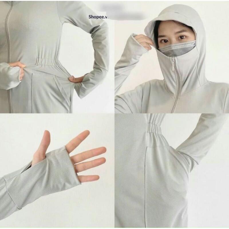 Áo chống nắng dáng dài xinh xắn  Áo khoác dáng dài chống nắng, chống tia UV thông hơi AD35