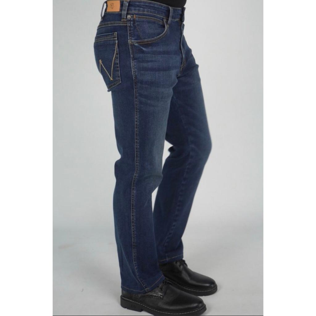 Quần Jean slim straight NAM Q10 màu xám Đen, Quần bò Nam Ôm Đứng, Chất vải co giãn Cao Cấp, Trẻ Trung | Samma Jeans - Xanh đen