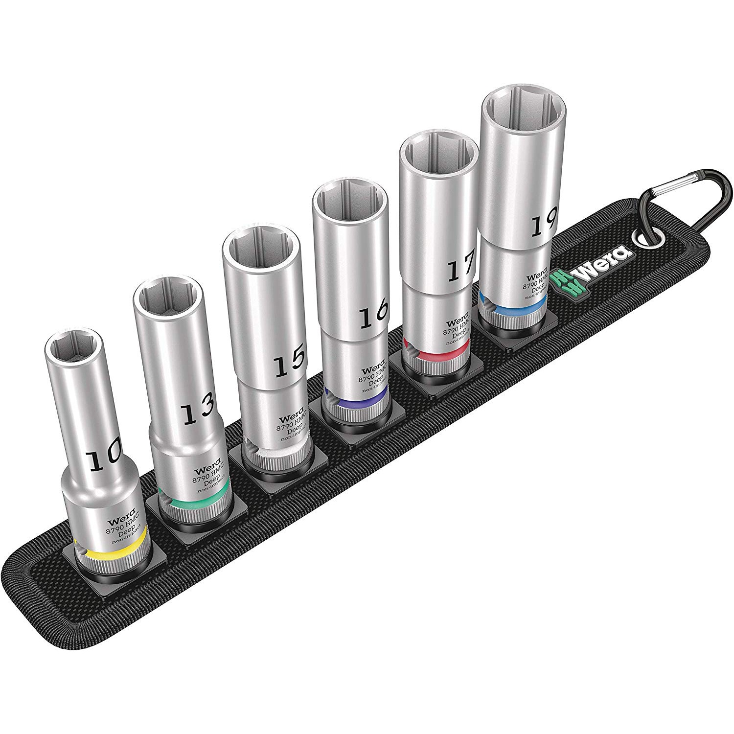 Bộ đầu tuýp dài 1/2&quot; gồm 6 cái Belt C Deep 1 socket set Wera 05004565001