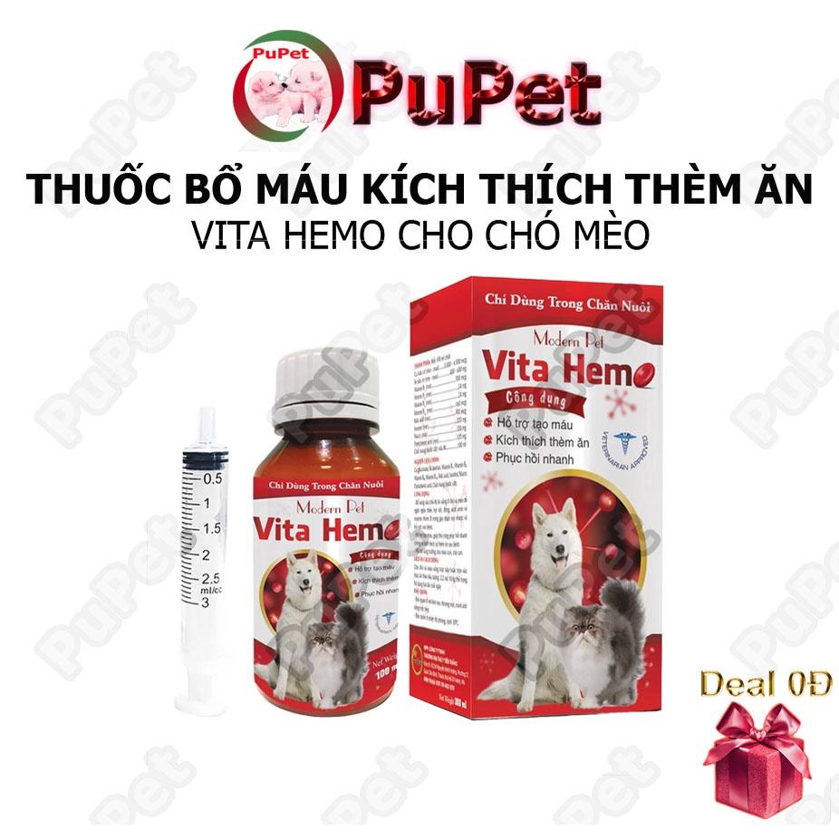 Bổ máu và kích thích thèm ăn Vita HemO 10ml cho chó mèo - PuPet Shop