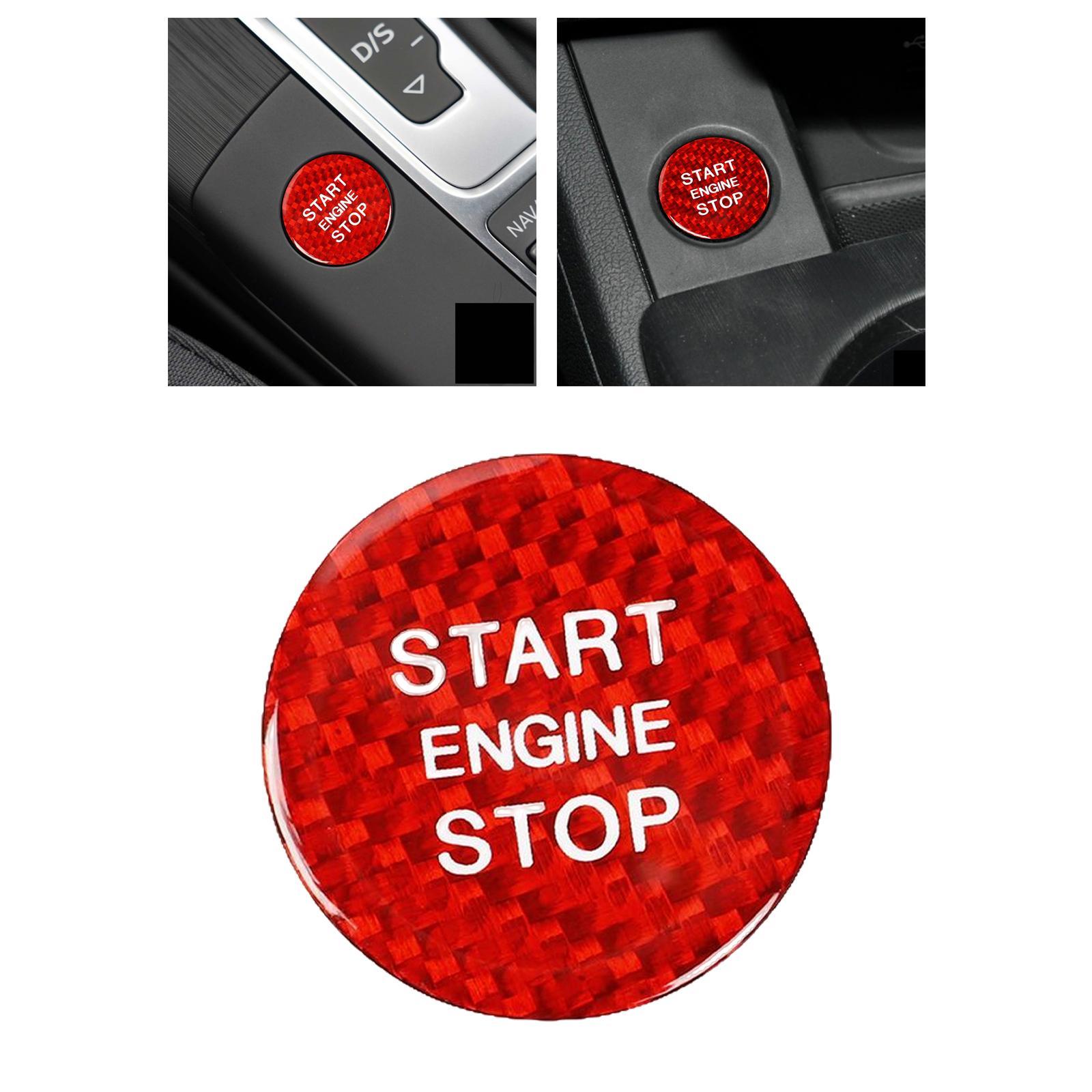 Engine Start Stop Button Trim Cover Sticker Fits for  A3 A4 A5 A6 Q5 Q7