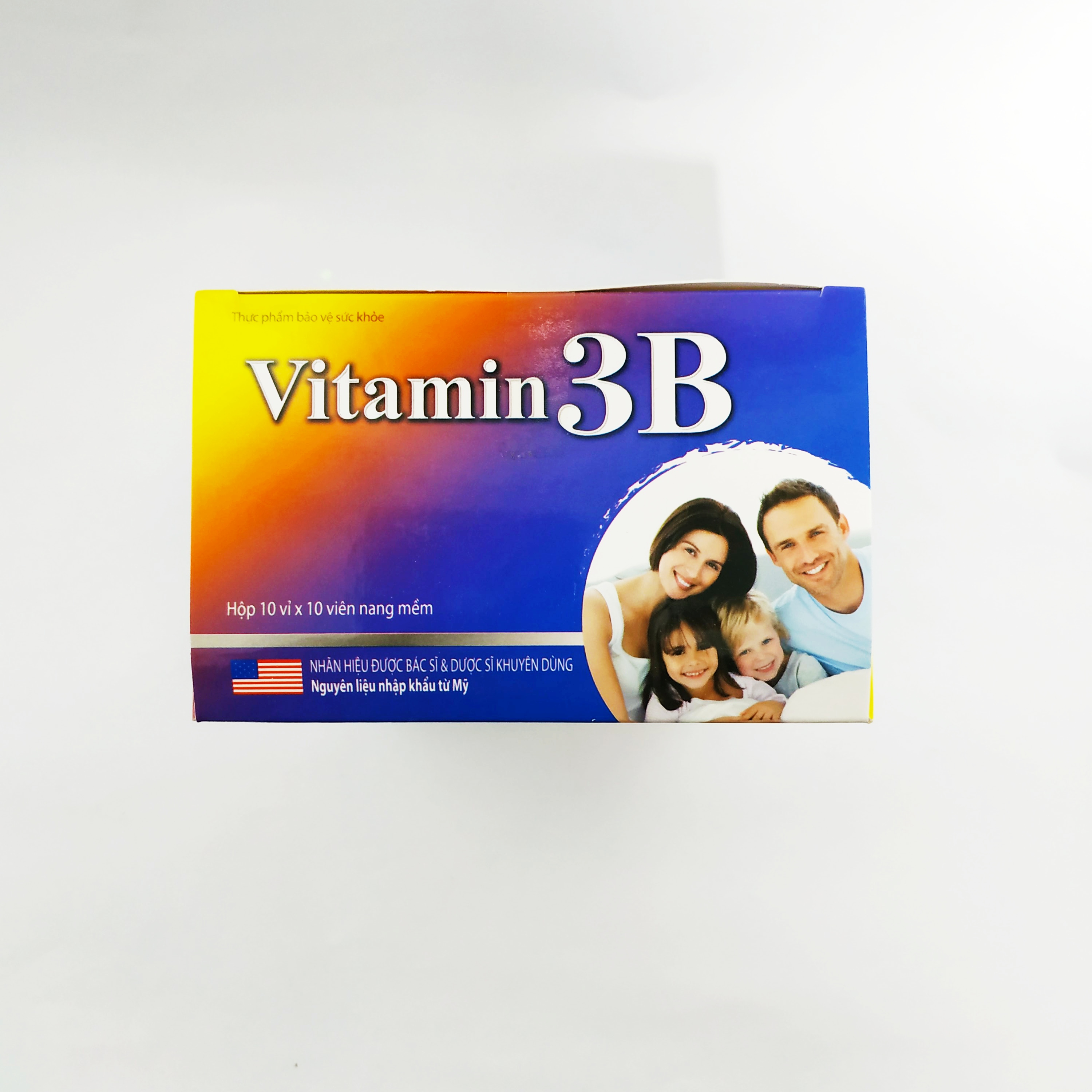 Vitamin 3B Nguyên Liệu Nhập Khẩu Mỹ - Bổ Sung Các Vitamin Nhóm B - Bồi Bổ Sức Khỏe - Giảm Đau Dây Thần Kinh - Hộp 100 Viên