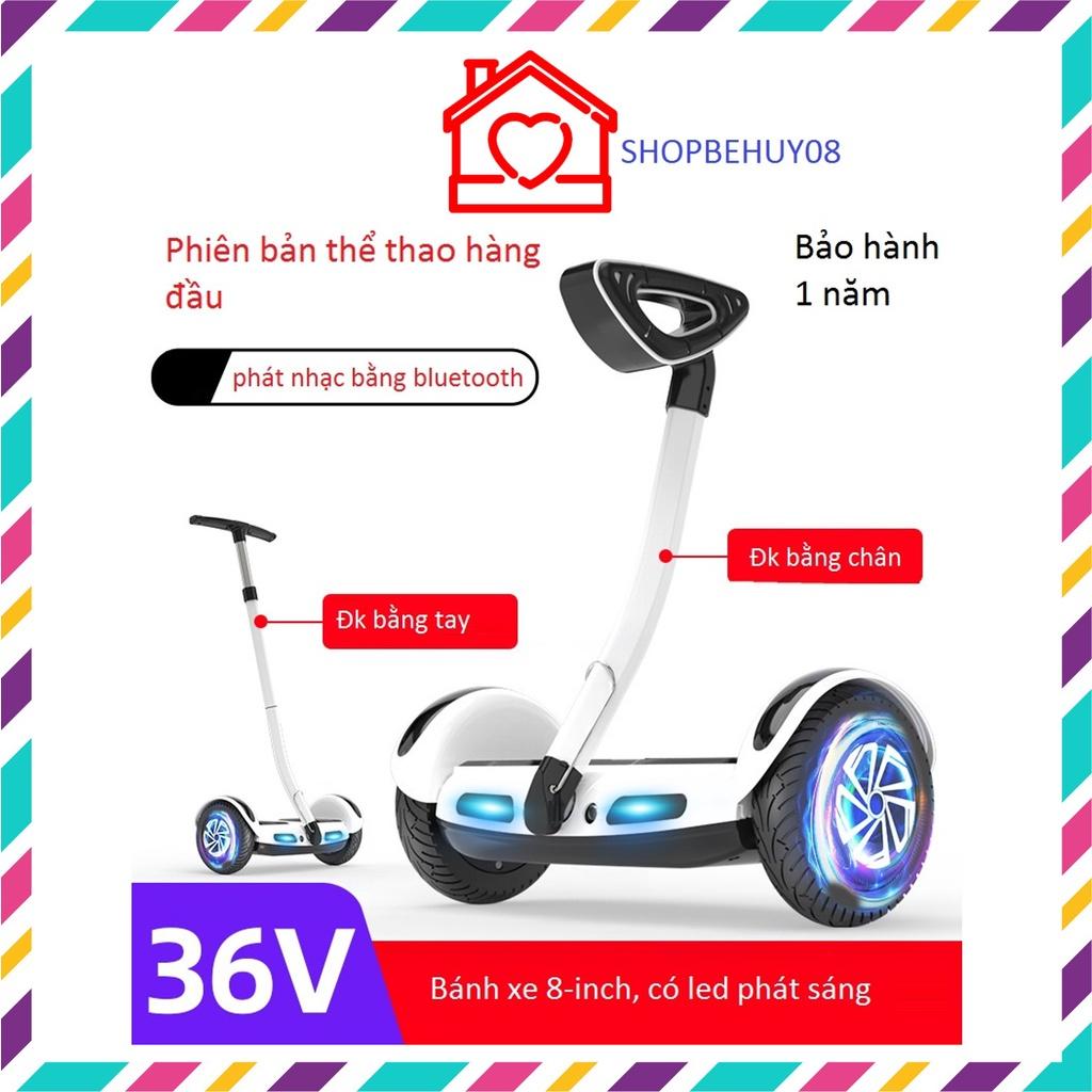 Xe cân bằng điện 2 bánh Smart Balance 10 inch, kèm sạc nhanh, 2 tay điều khiển và chân kẹp - Phát nhạc Bluetooth App