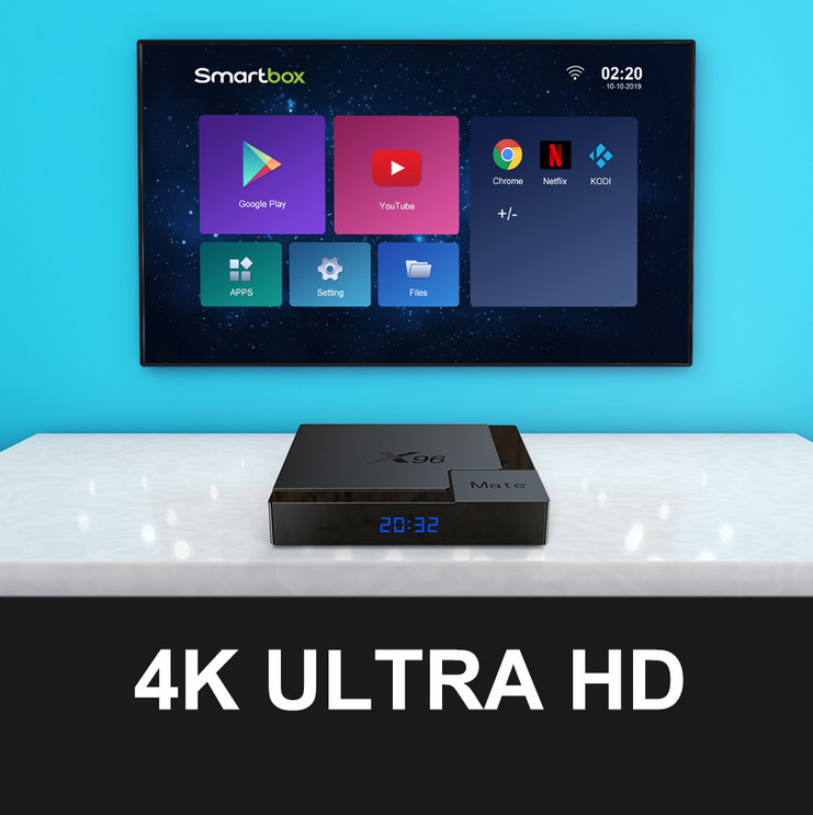 Android TV Box X96Mate Ram 4Gb/32Gb Android 10 4K UltraHD - Hàng Chính Hãng