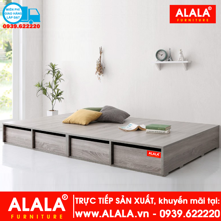 Giường ngủ ALALA48 gỗ HMR chống nước - www.ALALA.vn® - Za.lo: 0939.622220