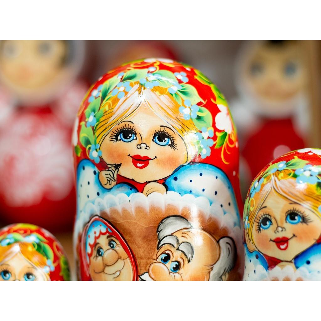 BỘ BÚP BÊ NGA MATRYOSHKA 7 LỚP 21CM "CÔ GÀ ĐẺ TRỨNG VÀNG" RẤT ĐẸP VÀ ĐỘC ĐÁO