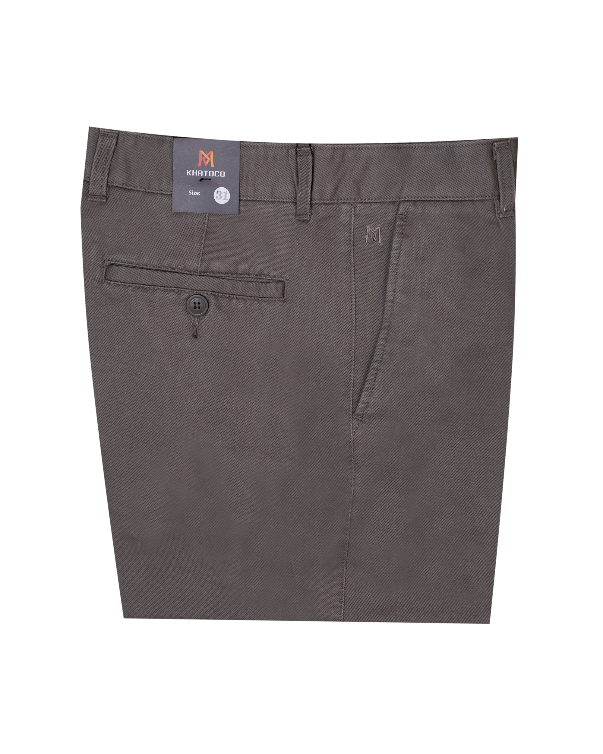 Quần Kaki Nam ống suông 1 ly Khatoco Q2M578R1-CNXM512-2605-1-XÁM