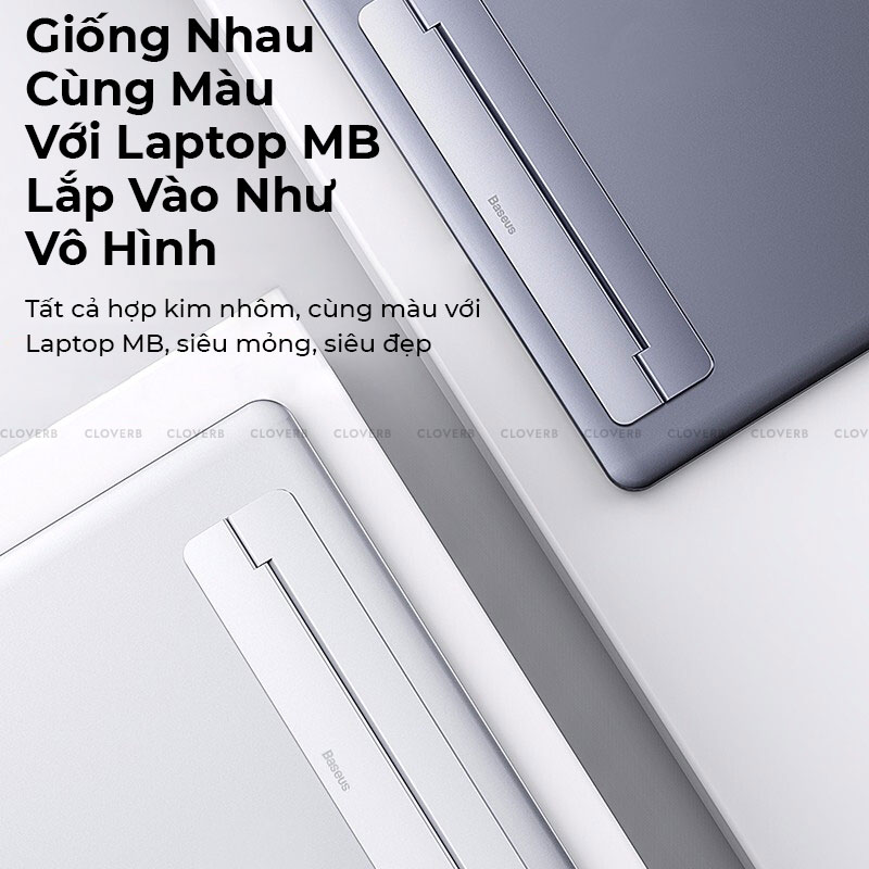 Giá Đỡ Laptop Baseus Papery Notebook Holder Siêu Mòng Dể Xếp Gọn Hợp Kim Aluminum - Hàng Chính Hãng