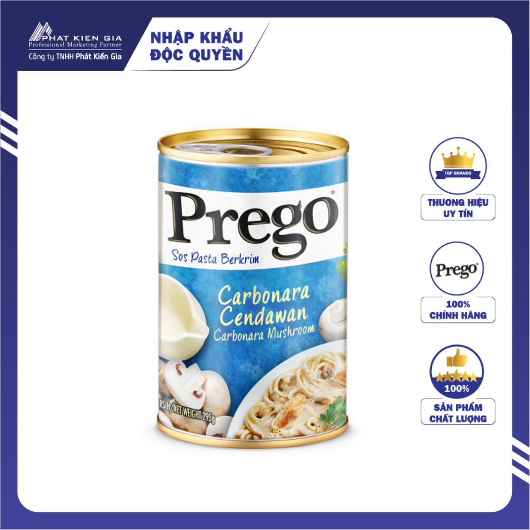 Sốt Mì Ý Carbonara Nấm Prego 295g (Thương Hiệu Mỹ - SX Malaysia)