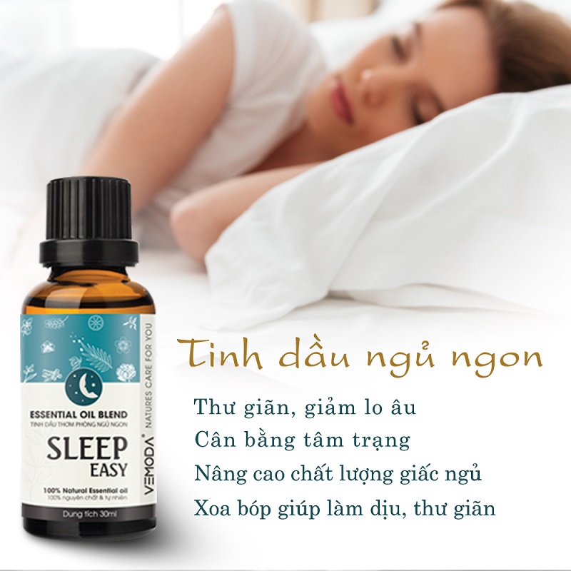 Tinh dầu thiên nhiên cho giấc ngủ ngon Vemoda Sleep Easy