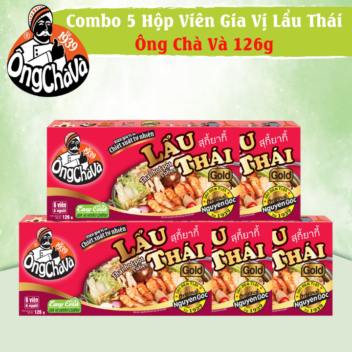 Combo 5 Hộp Viên Gia Vị Lẩu Thái Gold Ông Chà Và 126g