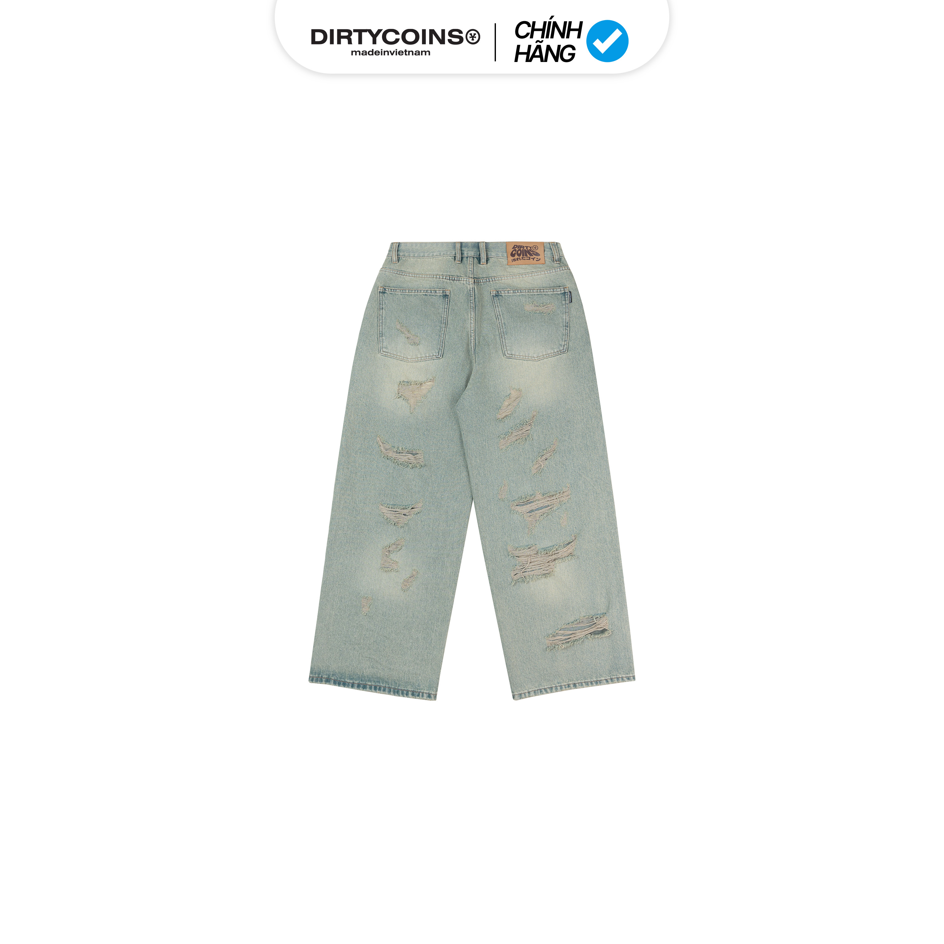 Quần DirtyCoins Denim Pants Baggy Destroy - Blue Wash