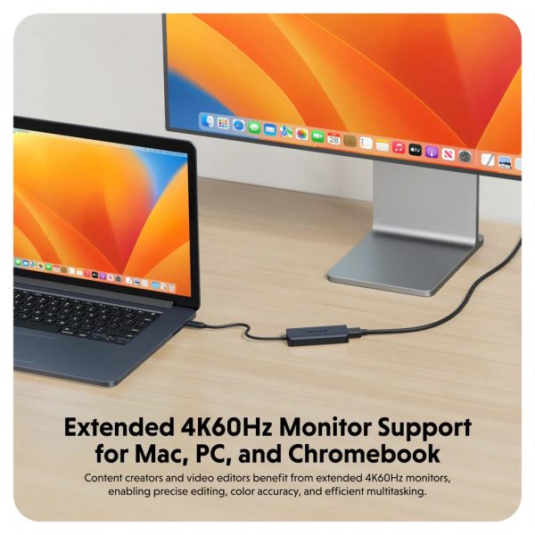 HUB chuyển đổi HyperDrive Next 4 in 1 Port USB-C cho Macbook/ Laptop - Truyền tải dữ liệu nhanh HD4001GL