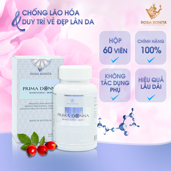 Viên uống trắng da, giảm sạm nám Prima Donna hỗ trợ đẹp da - hỗ trợ giảm sạm nám