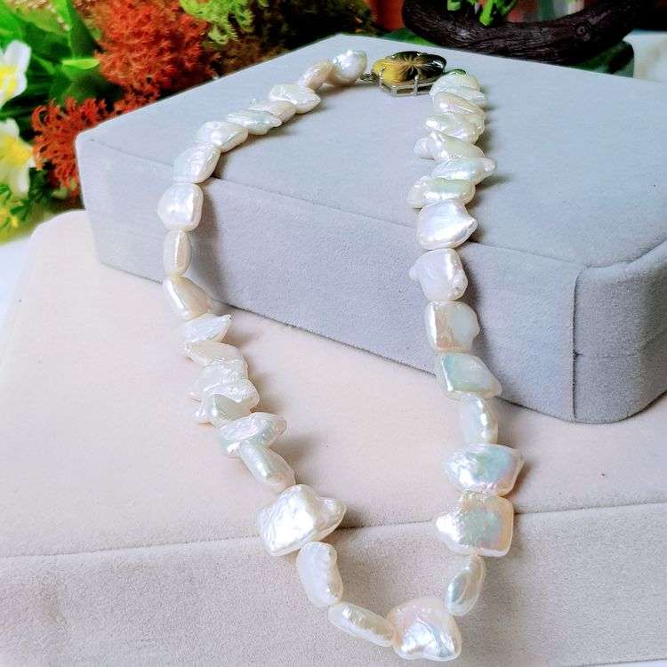 Vòng Cổ Ngọc Trai Tự Nhiên Cao Cấp - Chuỗi Đơn Hoa Baroque - Trang Sức Cô Tấm - BARON PEARL - CTJ3911 - Trắng