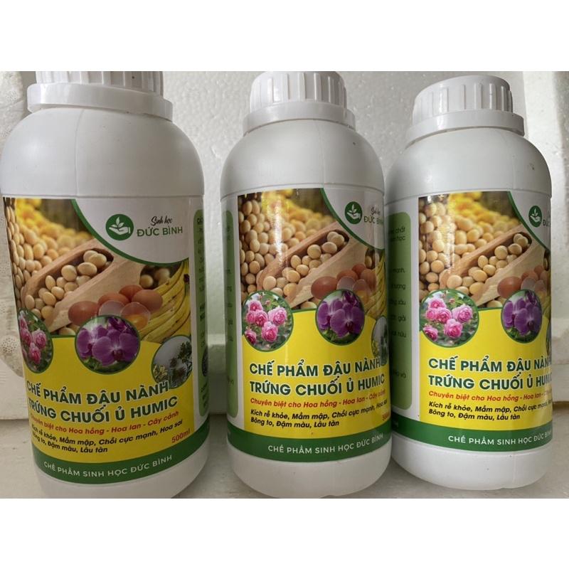 Chế phẩm đậu nành trứng chuối ủ Humic chai 500ml