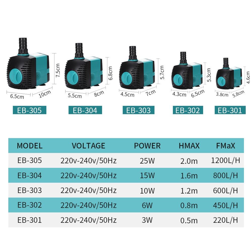 Máy bơm bể cá EBang EB-302 - Bơm nước bể cá cảnh- phụ kiện hồ cảnh, thủy sinh-shopleo