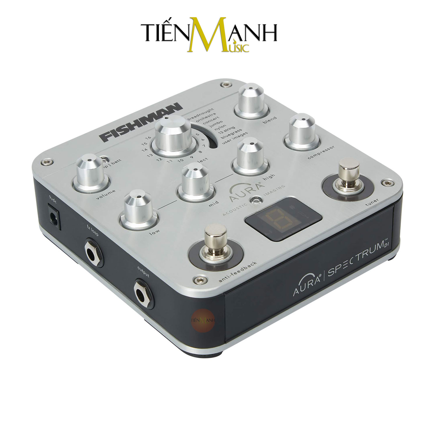 Thiết Bị Tạo Hiệu Ứng Âm Thanh Fishman Aura Spectrum DI Preamp Pedal Hàng Chính Hãng