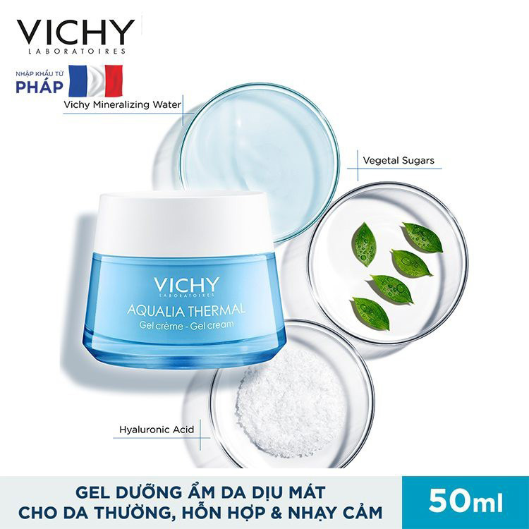 Kem Dưỡng Ẩm Và Cung Cấp Nước Dạng Gel Vichy Aqualia Thermal Cream-Gel 50ml