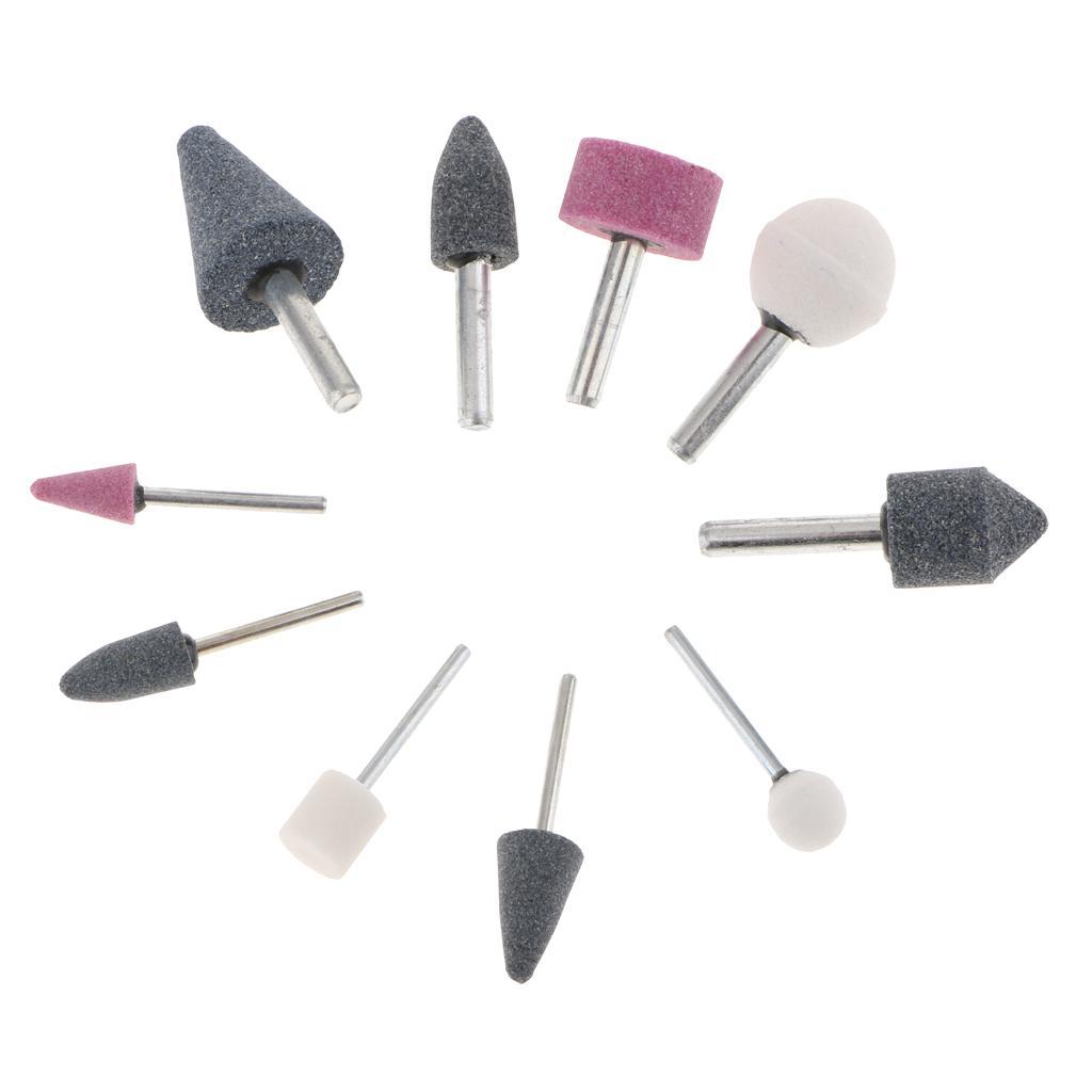 10x 6mm Cylindrical Electric Nail Drill Bits Polishing Grinding Head