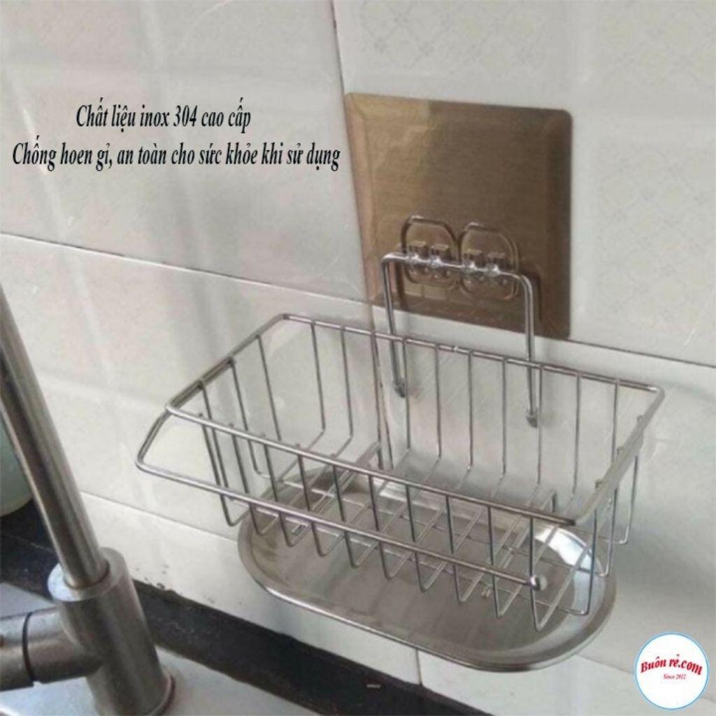 Kệ Inox Dán Tường Sus304- Kệ Inox Để Đồ Rửa Chén Bát, Rửa Bát Có Khay Hứng Nước Cao Cấp - Hàng Loại 1