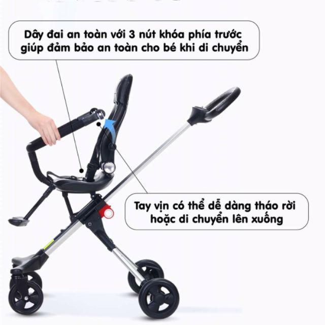 Xe đẩy em bé đảo chiều Tomorrow XOAY CHIỀU, GẤP GỌN, CÓ MÁI CHE, THOÁNG LƯNG Tổng Kho