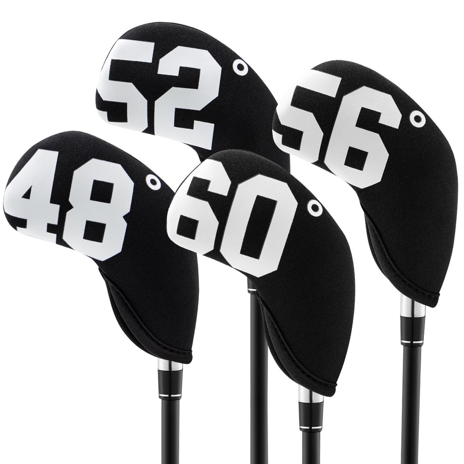 4pcs Golf Iron Headcover Anti-Slip Head Cover Wedges Club Anti-