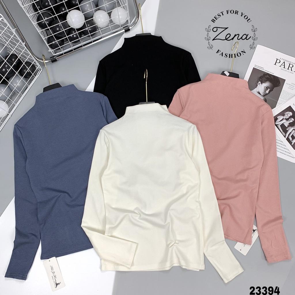 23394 A23394-Áo cotton c.leo trơn TK